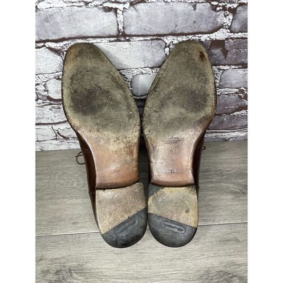 Santoni Brown Leather Apron Toe Loafers Oxfords Dress Shoes Men’s Sz 10D US/43EU main image 11